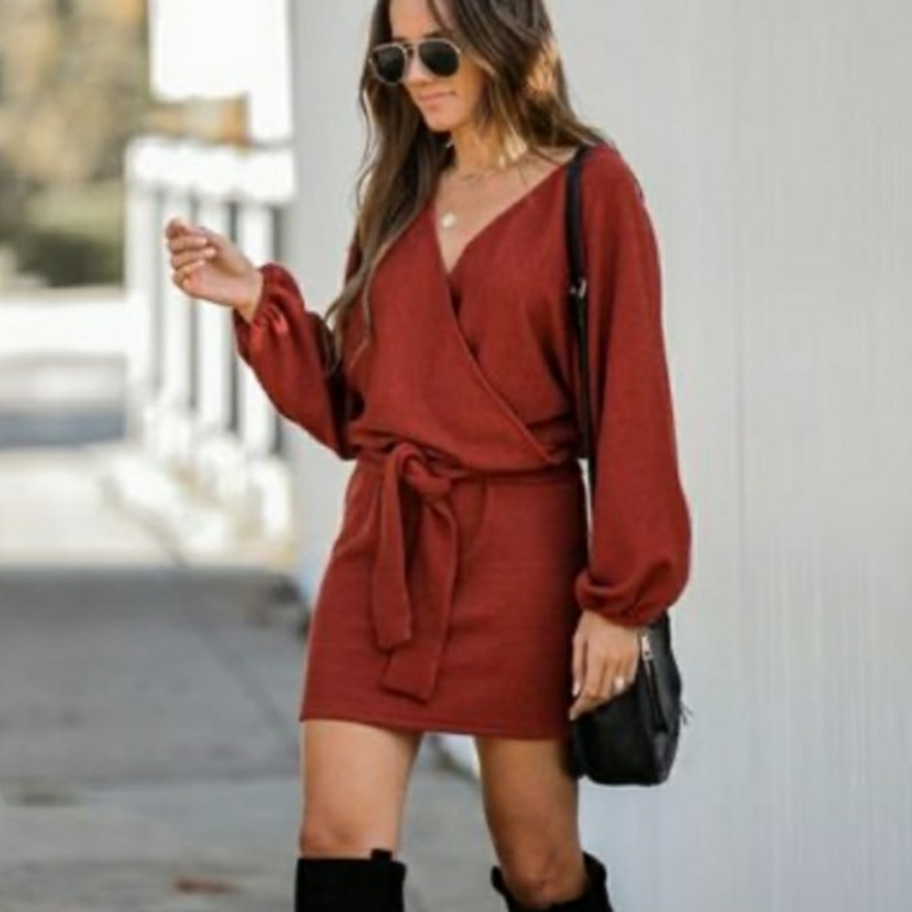 Vici of the shoulder sweater dress